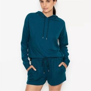 Victoria's Secret Teal Glow Waffle Knit Set - Size Small